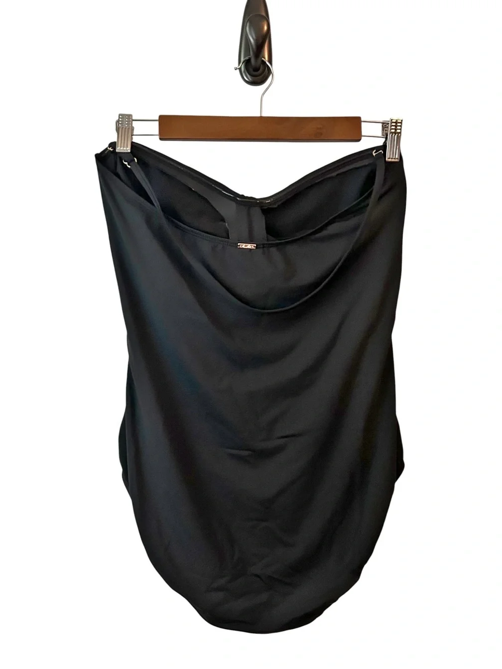 Anne Cole Women's Live In Color Twist Front Shirred One Piece SZ 16 in Black